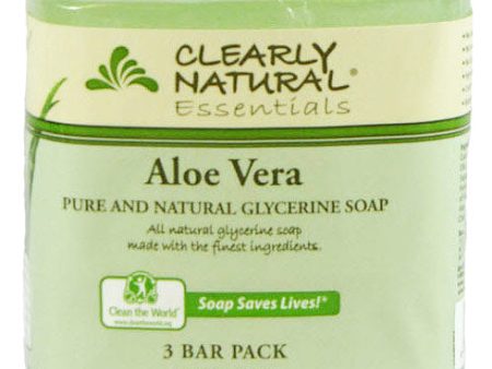 Pure and Natural Glycerine Bar Soap, Aloe Vera, 3 Bar Pack (12 oz), Clearly Natural Discount