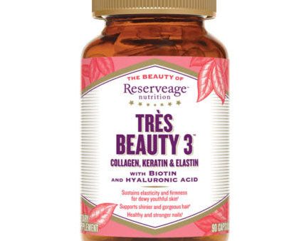 Tres Beauty 3 (Collagen, Keratin & Elastin), 90 Capsules, ReserveAge Organics on Sale