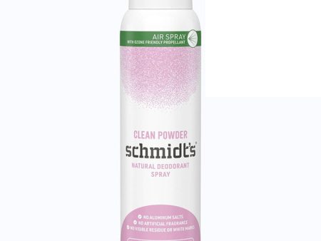 Deodorant Spray, Clean Powder, 3.2 oz, Schmidt s Deodorant Supply