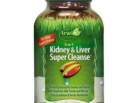 2-in-1 Kidney & Liver Super Cleanse, 60 Liquid Soft-Gels, Irwin Naturals Online now