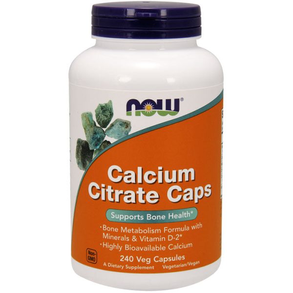 Calcium Citrate with Vitamin D, Zinc, 240 Vcaps, NOW Foods Online