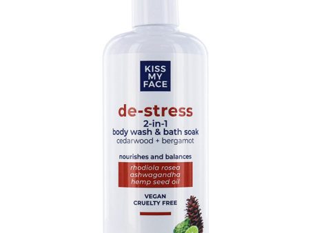 De-Stress 2-in-1 Body Wash & Bath Soak - Cedarwood + Bergamot, 16 oz, Kiss My Face Sale