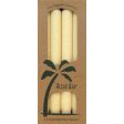 Palm Tapers 9 Inch, Unscented, Cream, 4 Candles, Aloha Bay on Sale