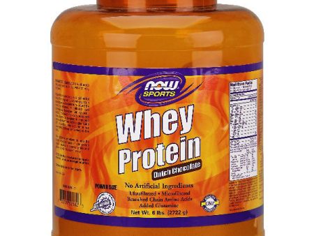 Whey Protein Chocolate, 6 lb, NOW Foods Fashion