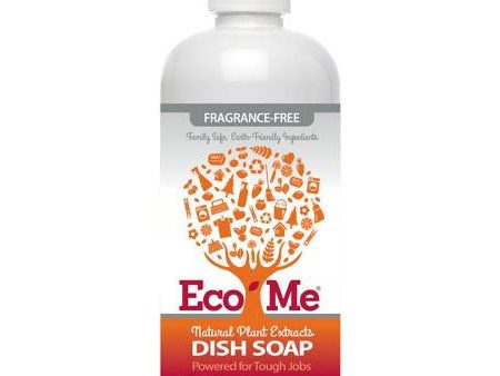 Eco-Me Dish Soap Liquid, Natural Plant Extracts, Fragrance Free, 16 oz For Sale