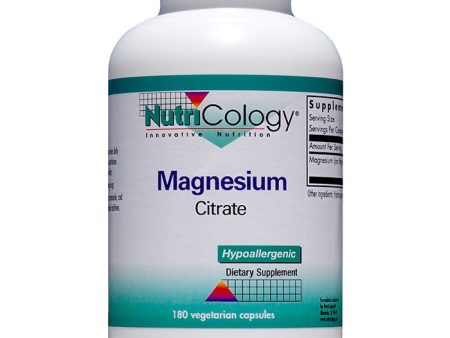 Magnesium Citrate, 180 Vegetarian Capsules, NutriCology For Sale