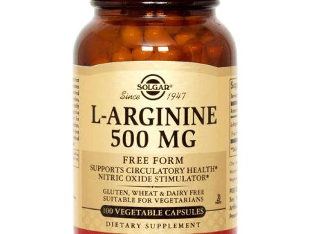 L-Arginine 500 mg, 100 Vegetable Capsules, Solgar Cheap