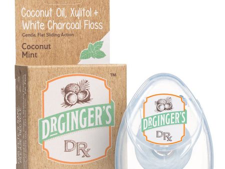 Coconut Oil, Xylitol + White Charcoal Floss, 32 Yards (30 Meters), Dr. Ginger s Online Sale