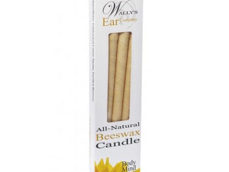 100% Beeswax Hollow Ear Candles, 4 pk, Wally s Natural Products Cheap