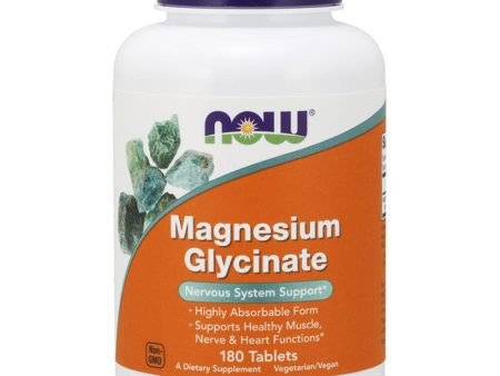 Magnesium Glycinate, 180 Tablets, NOW Foods For Cheap