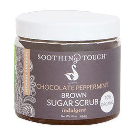 Herbal Therapy Brown Sugar Scrub, 70% Organic, Chocolate Peppermint, 16 oz, Soothing Touch Supply