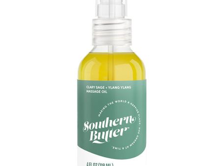 Massage Oil, Clary Sage + Ylang Ylang, 4 oz, Southern Butter Sale