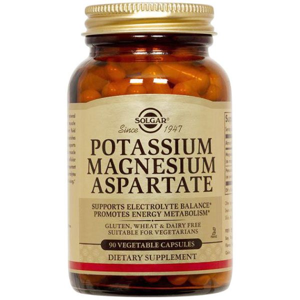 Potassium Magnesium Aspartate, 90 Vegetable Capsules, Solgar Discount