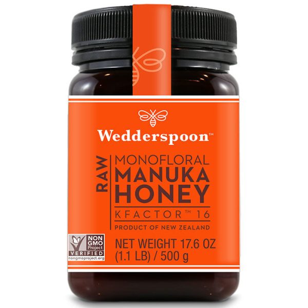 Raw Monofloral Manuka Honey KFactor 16, 500 g (17.6 oz), Wedderspoon Online