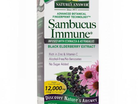 Sambucus Immune Formula, With Black Elderberry Extract, 4 oz, Nature s Answer Supply