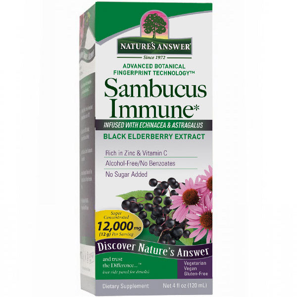 Sambucus Immune Formula, With Black Elderberry Extract, 4 oz, Nature s Answer Supply