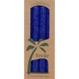 Palm Tapers 9 Inch, Unscented, Royal Blue, 4 Candles, Aloha Bay Fashion