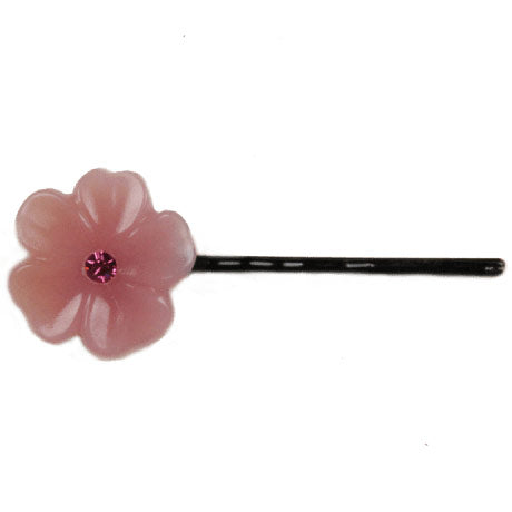 Milky Flower Bobby Pin - Begonia - Pink, 2 ct Per Card, DiPrima Beauty Discount