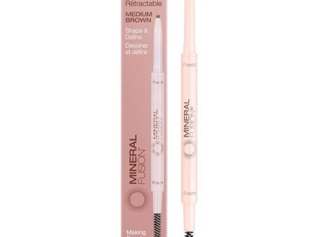 Retractable Brow Pencil - Medium Brown, 0.03 oz, Mineral Fusion Cosmetics Online