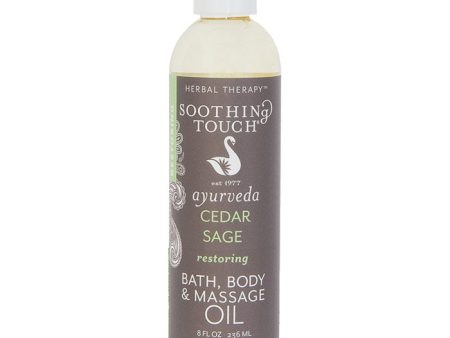 Bath, Body & Massage Oil, Cedar Sage, 8 oz, Soothing Touch Hot on Sale