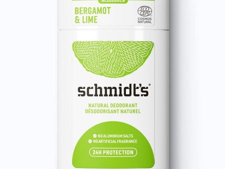 Deodorant Stick, Bergamot & Lime, 2.65 oz, Schmidt s Deodorant Online Hot Sale