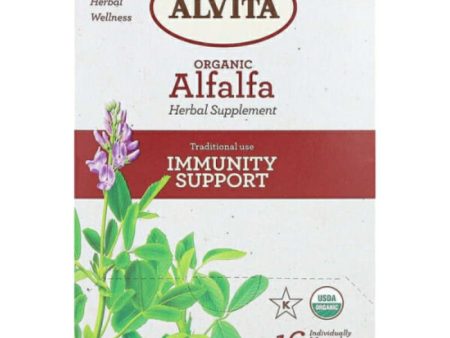 Alfalfa Leaf Herbal Tea Supplement, 16 Tea Bags, Alvita Tea For Sale