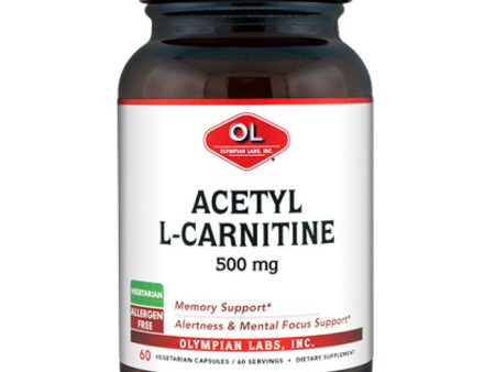 Acetyl L Carnitine 500mg, 60 Capsules, Olympian Labs For Cheap