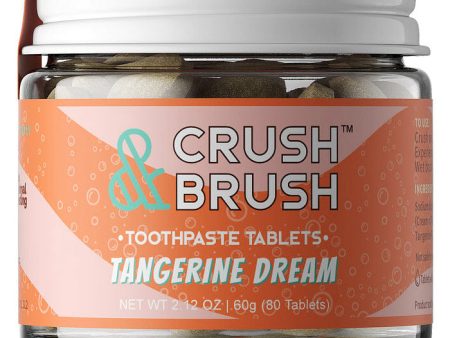 Crush & Brush Toothpaste Tablets, Tangerine Dream, 2.12 oz (80 Tablets), Nelson Naturals For Cheap