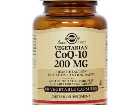 Vegetarian CoQ-10 200 mg, 60 Vegetable Capsules, Solgar Discount