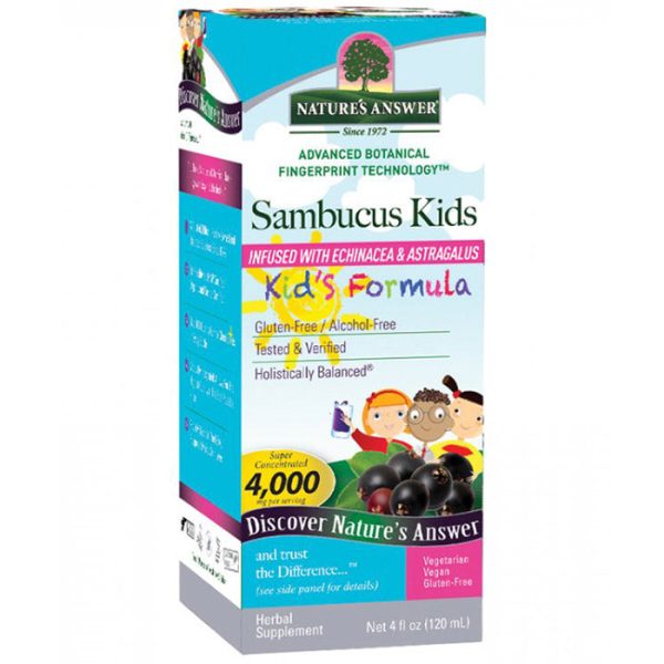 Sambucus Kid s Formula, Black Elderberry Extract, 4 oz, Nature s Answer Online