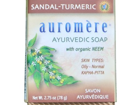 Ayurvedic Bar Soap, Sandal-Turmeric, 2.75 oz, Auromere Sale