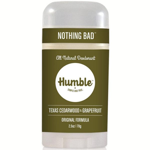 Original Formula Natural Deodorant, Texas Cedarwood & Grapefruit, 2.5 oz, Humble Brands Supply