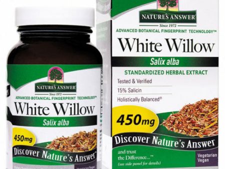 White Willow Bark Extract Standardized, 60 Vegetarian Capsules, Nature s Answer Hot on Sale