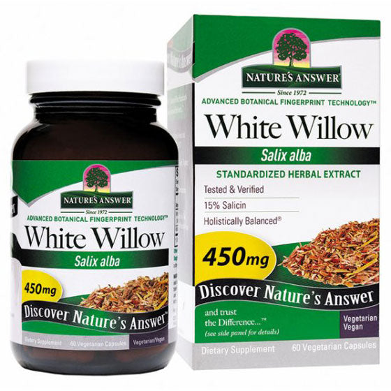 White Willow Bark Extract Standardized, 60 Vegetarian Capsules, Nature s Answer Hot on Sale