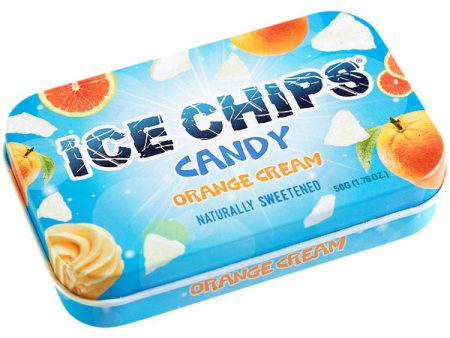 Ice Chips Orange Cream Xylitol Candy, 1.76 oz (50 g) Supply