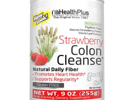 Colon Cleanse Powder - Natural Strawberry Flavor, 9 oz (36 Servings), Health Plus Inc. on Sale