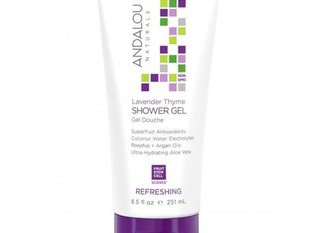 Shower Gel, Lavender Thyme Refreshing, 8.5 oz, Andalou Naturals For Cheap