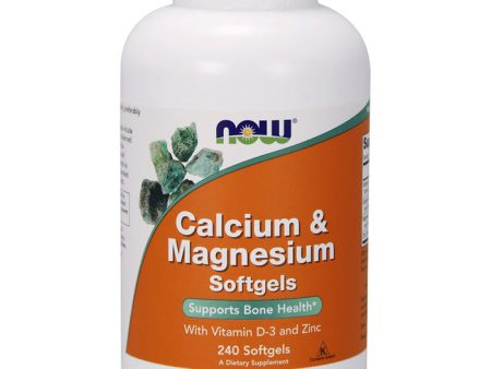 Calcium & Magnesium + Vitamin D, 240 Softgels, NOW Foods Cheap