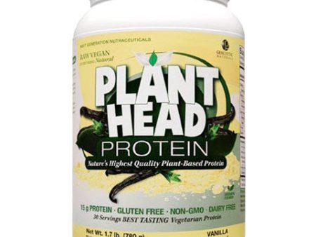 Plant Head Protein Powder, Vanilla, 23 oz, Genceutic Naturals For Sale