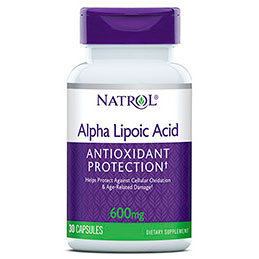 Alpha Lipoic Acid (ALA) 600 mg, 30 Capsules, Natrol Online now