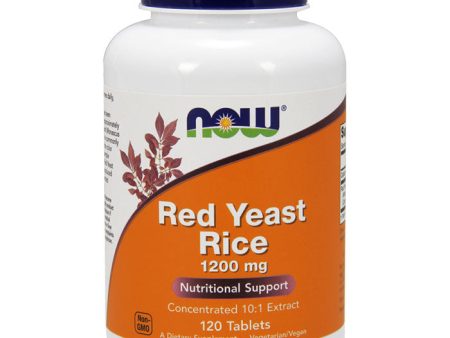 Red Yeast Rice 1200 mg, Value Size, 120 Tablets, NOW Foods Sale