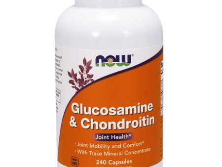 Glucosamine & Chondroitin with Trace Minerals, Value Size, 240 Capsules, NOW Foods Online Hot Sale