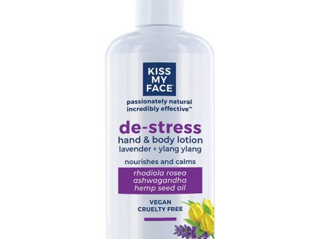 De-Stress Hand & Body Lotion - Lavender + Ylang Ylang, 16 oz, Kiss My Face Supply