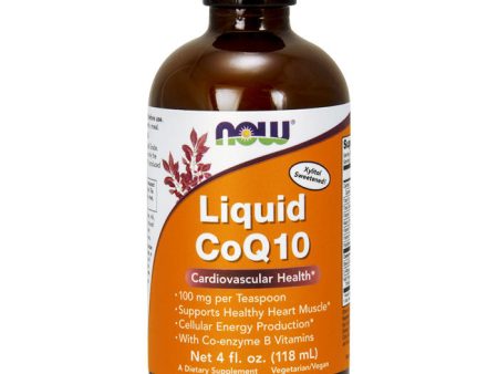 CoQ10 Liquid, 100 mg Coenzyme Q10 per Teaspoon, 4 oz, NOW Foods For Discount