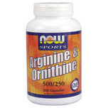 Arginine & Ornithine 500 250mg 250 Caps, NOW Foods Supply