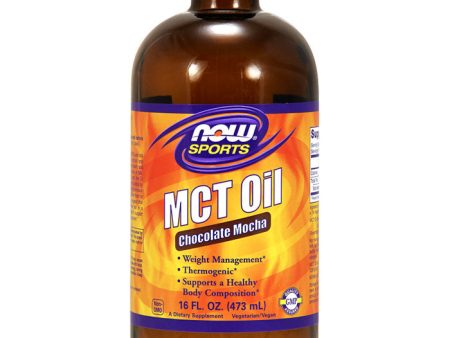 MCT Oil Liquid - Chocolate Mocha Flavor, 16 oz, NOW Foods For Cheap