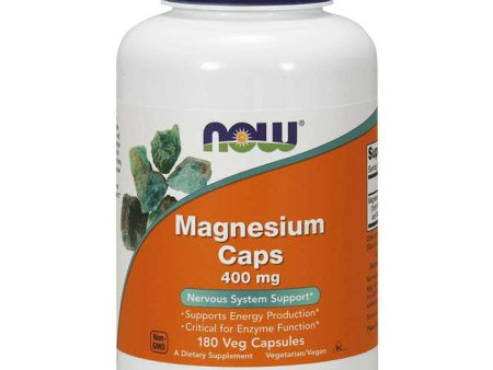 Magnesium Caps 400 mg, 180 Veg Capsules, NOW Foods Online now