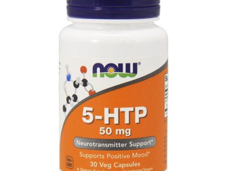 5-HTP 50 mg 5-Hydroxy-L-Tryptophan, 30 Capsules, NOW Foods Online Hot Sale