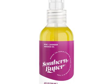 Massage Oil, Rose + Lavender, 4 oz, Southern Butter Discount