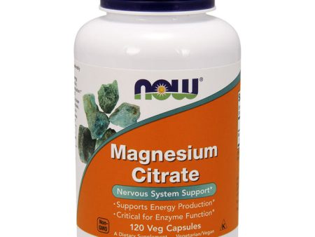 Magnesium Citrate Vegetarian Caps, 120 Vcaps, NOW Foods Discount